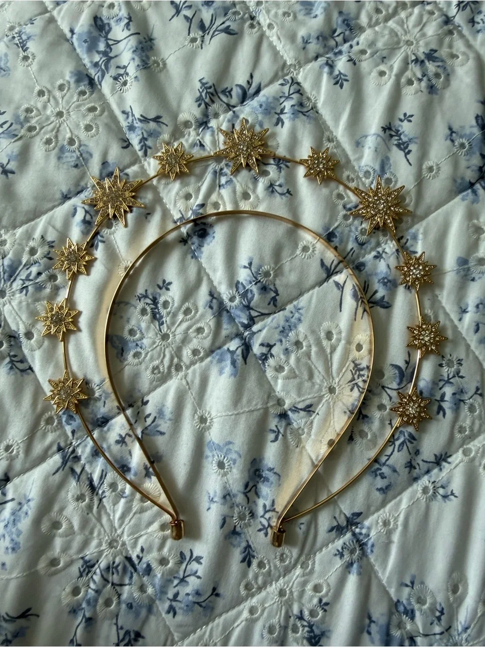 Gold Starburst Crystal Halo Headband - Women Accessories